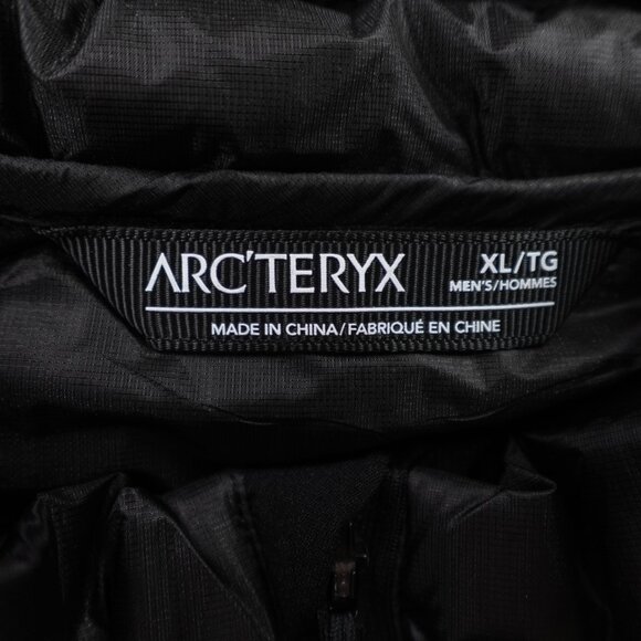 Arcteryx Vest Mens XL Black Cerium SL Sleeveless Puffer Quilted Goose Down NEW - Picture 10 of 11